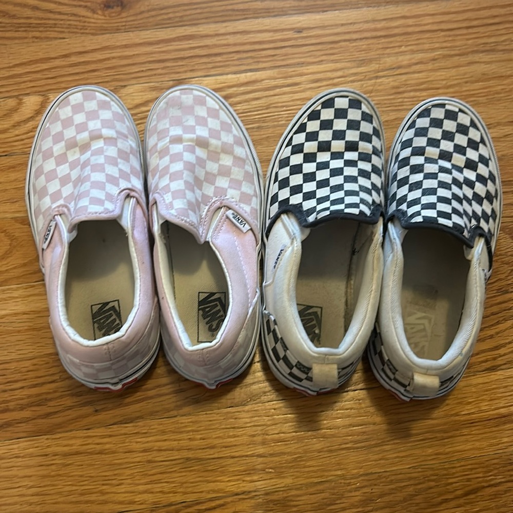 Two pair of girls’ Vans in very good used condition